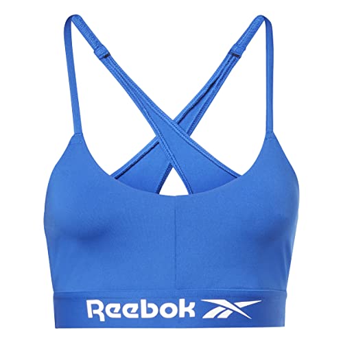 Reebok Damski biustonosz sportowy, niebieski Vector Glen Green, L