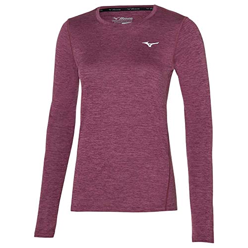 Mizuno Damska koszulka Impulse Core LS do biegania, magenta mgiełka, XL
