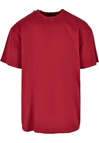 Urban Classics Męski t-shirt oversize Distressed Tee (Brickred), 3XL (DE), brickred, 3XL