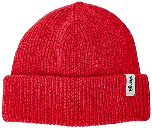 Wrangler Czapka męska Sign Off Beanie Hat, czerwony, jeden rozmiar