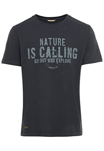 camel active Męski T-shirt, niebieski (Night Blue), S