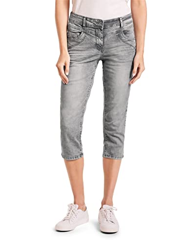Cecil Damskie spodnie jeansowe 3/4, Grey Washed, 27W / 22L