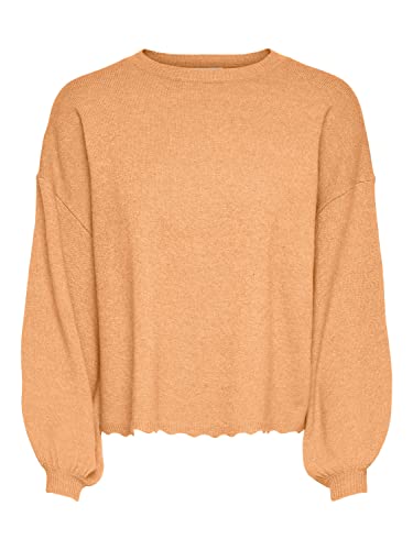 ONLY Damski sweter ONLRICA Life LS O-Neck CC KNT, Mock Orange/szczegóły: melanż, XS