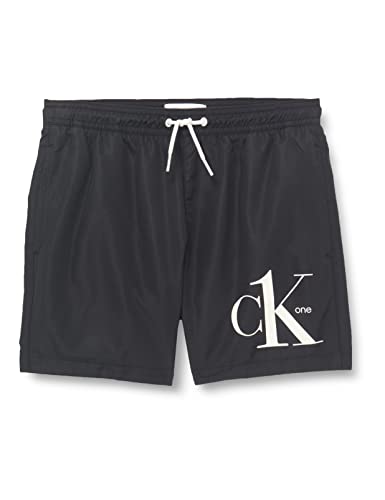 Calvin Klein Chłopięce średnie kąpielówki ze sznurkiem Pvh czarny, 8 lat