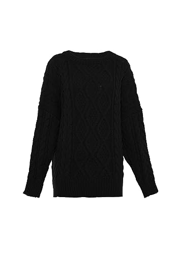 Blonda Damski sweter z dzianiny Lazy czarny M/L