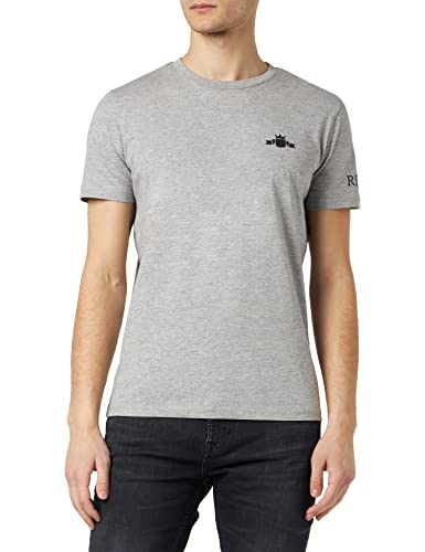 Replay T-shirt męski, Jasnoszary melanż M08, XXL