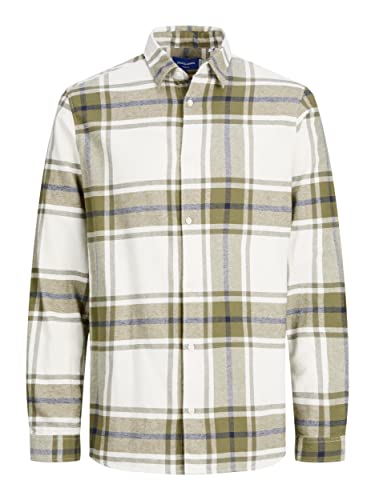 JACK & JONES Koszula męska Jorjoshua Check, Dusty Olive, XXL