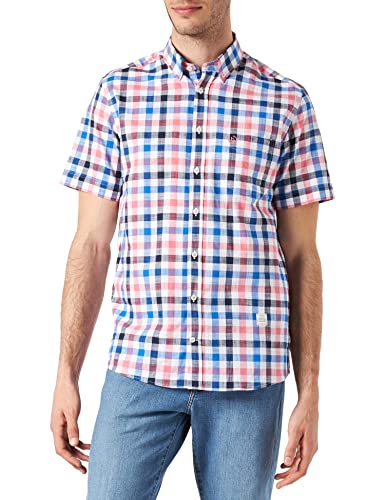 bugatti Męska koszula z kołnierzem button-down, niebieski, L