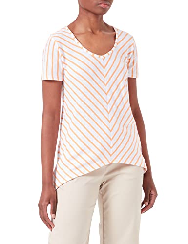 Timezone Damska koszulka w paski A-Shape, Biały melon Stripe, M