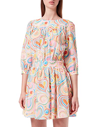 Love Moschino Damska sukienka z długim rękawem z owalną talią, All.Multicolor, 38