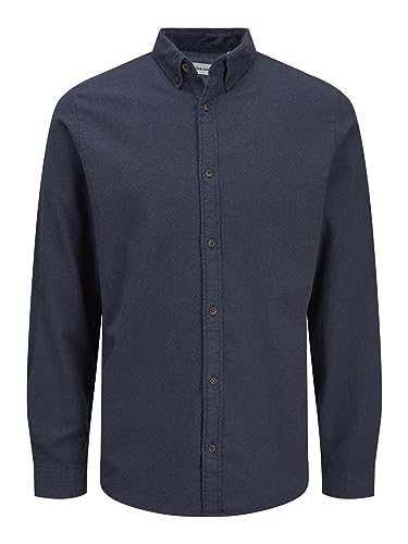 JACK & JONES Męska koszula w kratkę, niebieski (Ombre Blue), L