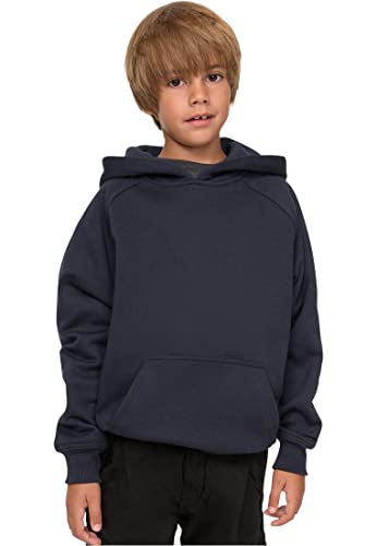 Urban Classics Chłopięca bluza z kapturem Blank Hoody, granatowa, 134/140