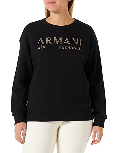 Armani Exchange Damska bluza z długim rękawem, czarna, ekstra mała
