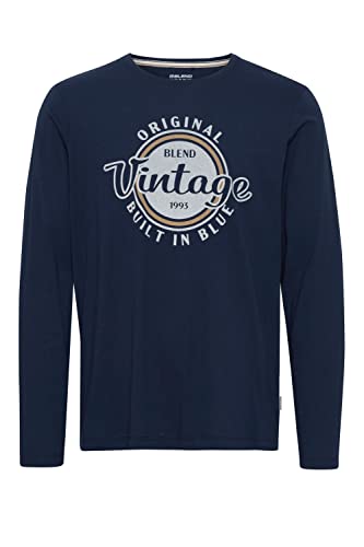 Blend t-shirt męski l/s, 194024/Dress Blues, S