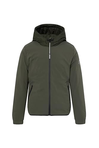 ECOALF Męska kurtka Cartesalf, z poliestru z recyklingu, z kapturem, z kapturem Sorona i Fellex, wygodna i lekka, kurtka męska, rozmiar XL, oliwkowy, rozmiar XL, kolor oliwkowy, oliwkowy, XL