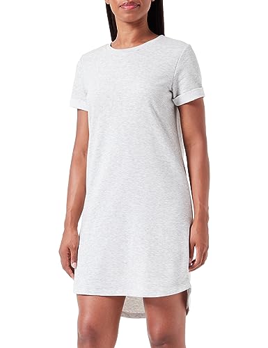VERO MODA Sukienka damska VMSASHAMILLA SS Sweat Dress NOOS, jasnoszary melanż, XS, jasnoszary melanżowy, XS
