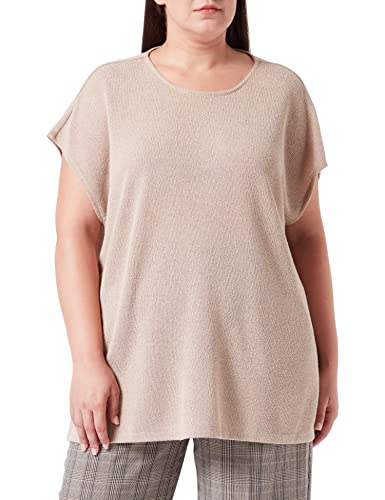 TOM TAILOR Damski Plussize Basic Top 1034702, 26353 - Messy Beige, 50 Duże rozmiary