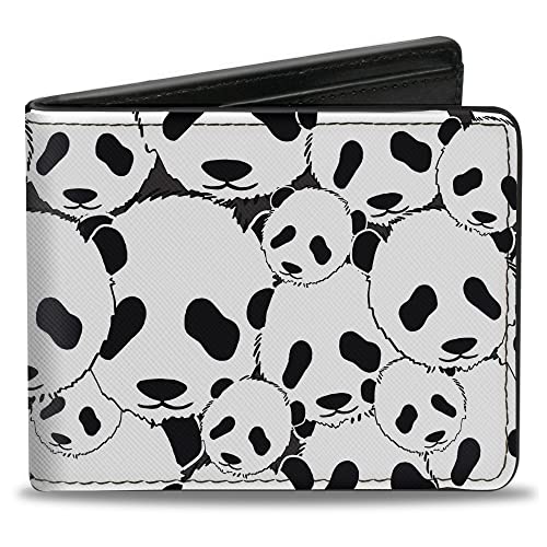 Buckle-Down Męski składany portfel Panda Bi-Fold, wielokolorowy, 10 cm x 9 cm, wielobarwny