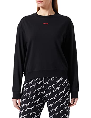 HUGO Damska bluza Shuffle LOUNGEW, Black 1, M, czarny (Black1), M