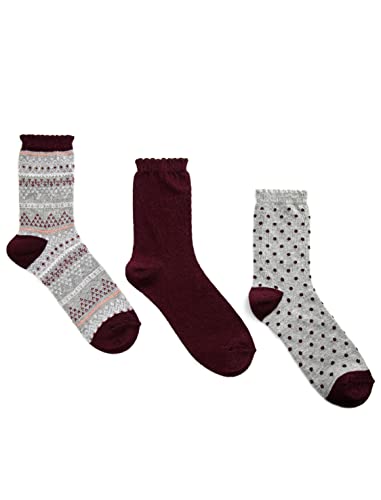 Koton Damskie skarpety 3er Set Socken, grau (040), Einheitsgröße, Szary (040)
