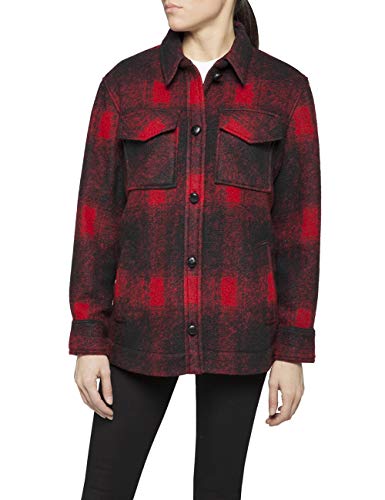 REPLAY Kurtka damska, Wielobarwny (Black/Red Checked 10), M