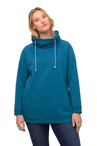 Ulla Popken Bluza damska, Niebieski ocean, 54-56