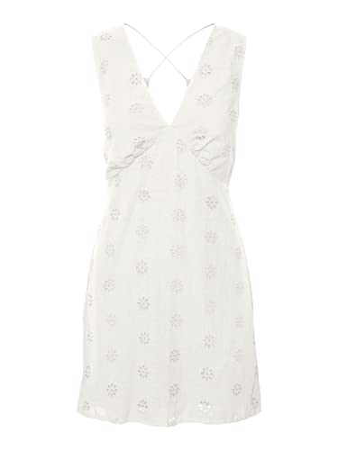 VERO MODA Women's VMMAJA SL Mini DESS WVN sukienka, Snow White, L, Snow White, L