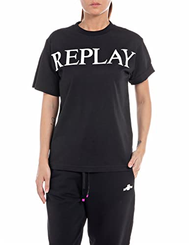 Replay T-shirt damski, 098 BLACK, XS