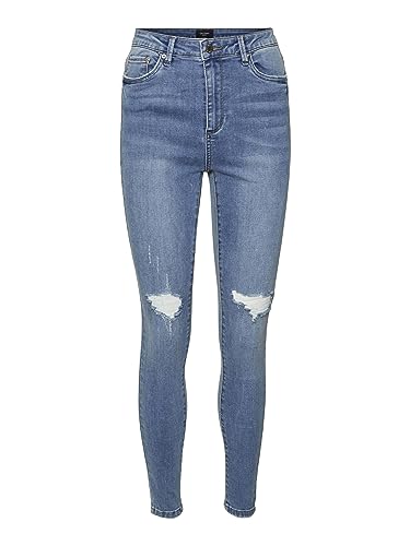 bestseller a/s damskie spodnie jeansowe, niebieski (medium blue denim), (XS) W / 34L
