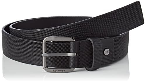 Calvin Klein Męski pasek Ck Concise PQ 3,0 cm skórzany pasek, Ck czarny, 115