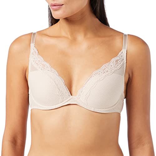 Passionata Damski biustonosz Brooklyn Tief Ausgeschnittener T-Shirt bh, wydma, 75G