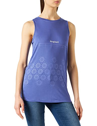 Desigual T-shirt damski Ts_Tulum, niebieski, L