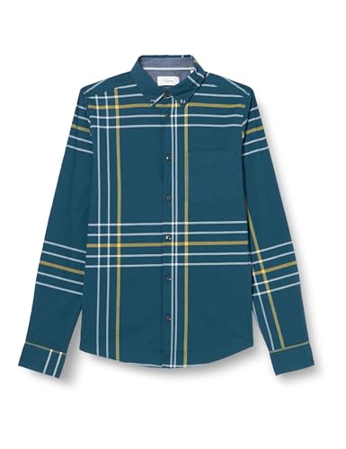 s.Oliver Sales GmbH & Co. KG/s.Oliver Męska koszula z długim rękawem, slim fit koszula z długim rękawem, slim fit, Niebieski zielony, S