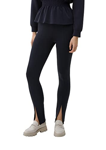 s.Oliver Damskie slim: legginsy z rozcięciem, niebieski, 42