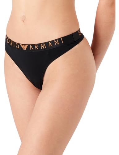Emporio Armani Damskie majtki typu stringi (2 sztuki), czarny, M