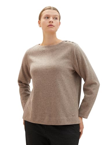 TOM TAILOR Bluza damska plus size, 33962 - Doeskin Melange