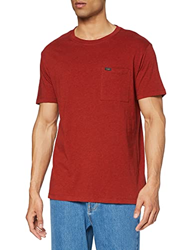 Lee Męski T-shirt Ultimate Pocket Tee, Fired Brick, S