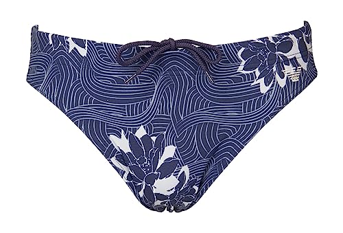 Emporio Armani Swimwear Men's Emporio Armani Graphic Patterns Low Swim Briefs, Flowers, 48, Flowers, 48