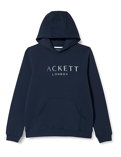Hackett London Chłopięca bluza z kapturem Hackett, Niebieski (granatowy), 11 Lat