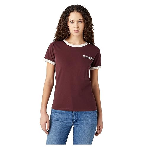 Wrangler Damska koszulka z krótkim rękawem, Dahlia, fioletowy, L