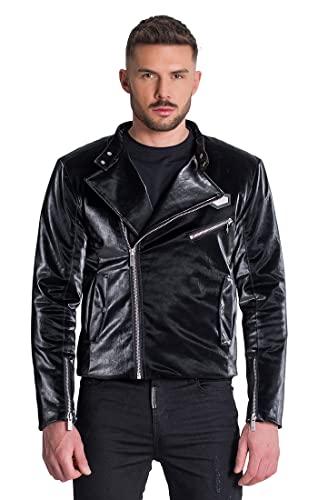 Gianni Kavanagh Męska kurtka Black Berlin Biker Jacket, czarny, L