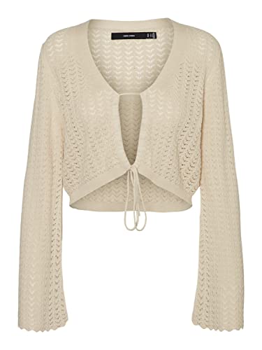 VERO MODA Vmursula Ls Cropped Gather sweter damski, brzoza, XS