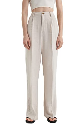 DeFacto Damskie spodnie do biegania z dzianiny na co dzień – standardowy krój, spodnie do joggingu, damskie spodnie do joggingu, dres do joggingu, Stone, 38