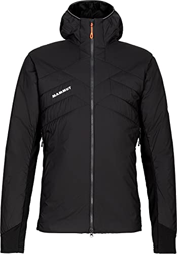 Mammut Męska kurtka z kapturem Rime Light in Flex Hooded Jacket Men izolująca kurtka z kapturem, Czarny/Phantom, XXL