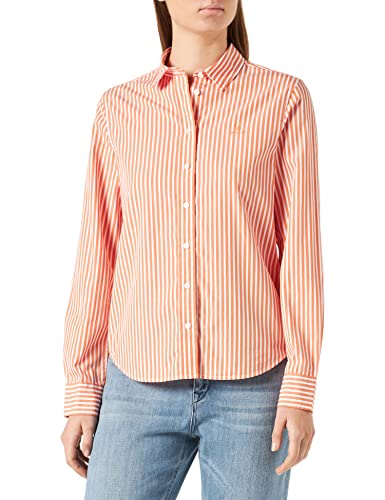 GANT Damska koszula REG Broadcloth w paski, APRICOT ORANGE, standardowa