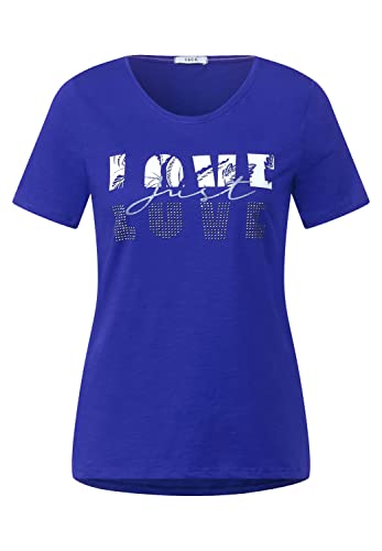 Cecil Damska koszulka bawełniana B318166, Intense Blue, L