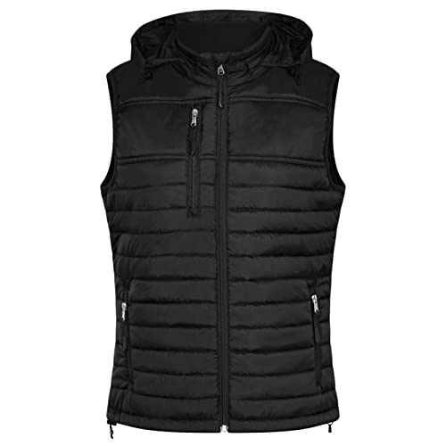 HRM Damska bluza z kapturem 1302 Women´s Hooded Performance Body Warmer, czarna, regularna