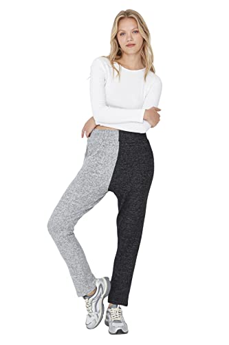 Trendyol Damskie spodnie dresowe do joggingu, antracytowe, L, Antracyt, L