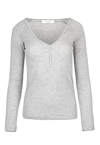TheBrand Bluzka damska, szary melanż, L, szary melanż, L