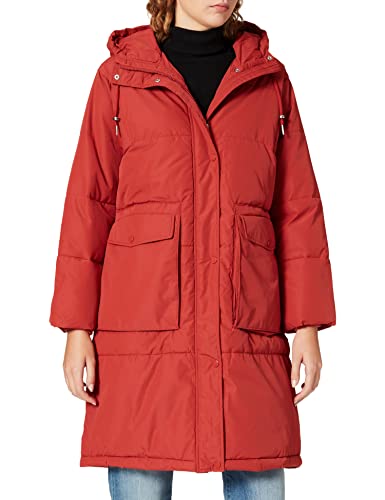 VERO MODA Damska kurtka, długa, watowana, Olej chili, L